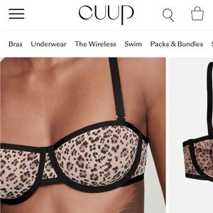 NWOT CUUP | Leopard Demi Bra
